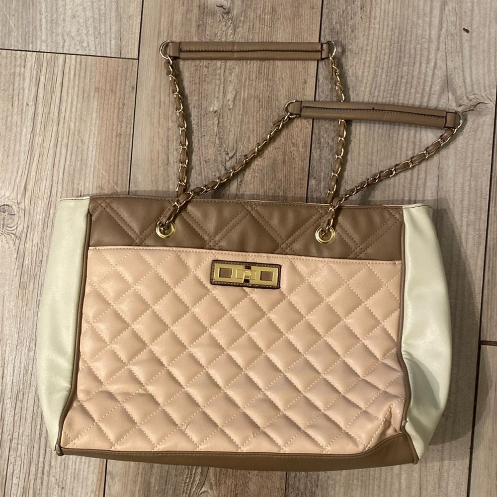 Apt 9 Pale Pink and Tan Handbag